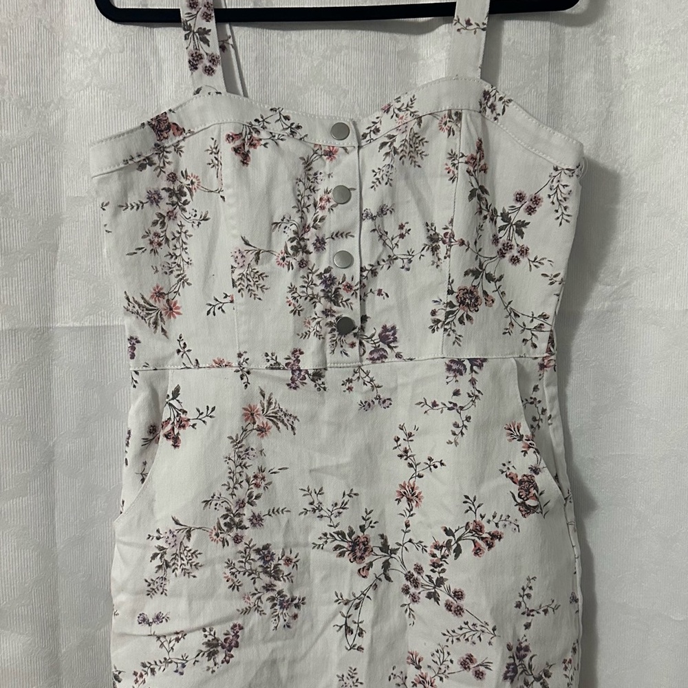 No Boundaries White Floral Mini Dress